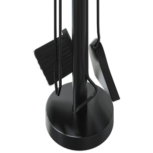 Set di attrezzi per camino 5 pezzi 18x56 cm in acciaio 156377