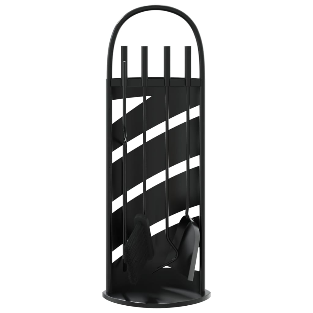 Set di attrezzi per camino 5 pezzi 23x15x66 cm in acciaio 156378