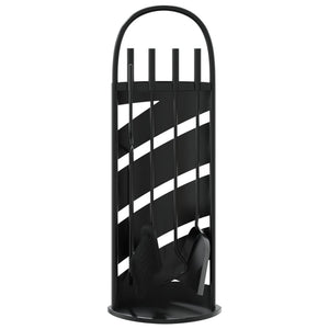 Set di attrezzi per camino 5 pezzi 23x15x66 cm in acciaio 156378