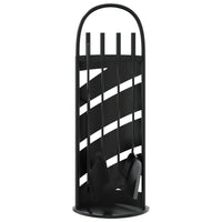 Set Attrezzi per Caminetto 5 pz 23x15x66 cm in Acciaio