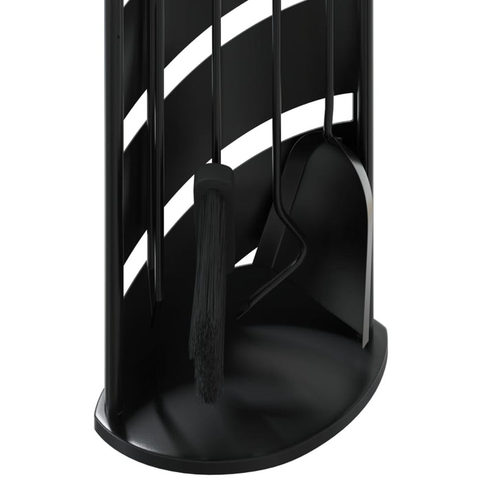 Set di attrezzi per camino 5 pezzi 23x15x66 cm in acciaio 156378