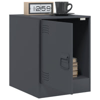 Comodino Antracite 34,5x39x44 cm in Acciaio 841611
