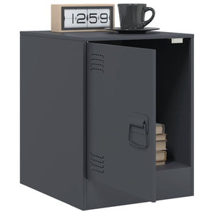 Comodino Antracite 34,5x39x44 cm in Acciaio 841611