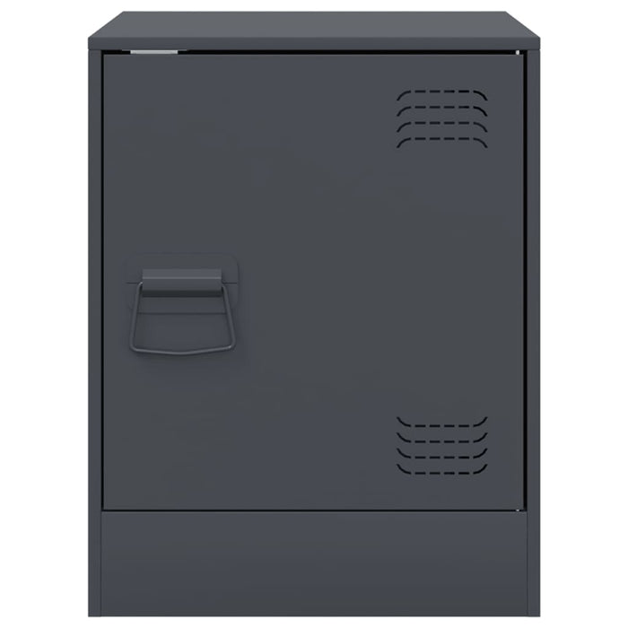 Comodino Antracite 34,5x39x44 cm in Acciaio 841611