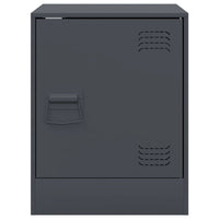 Comodino Antracite 34,5x39x44 cm in Acciaio 841611