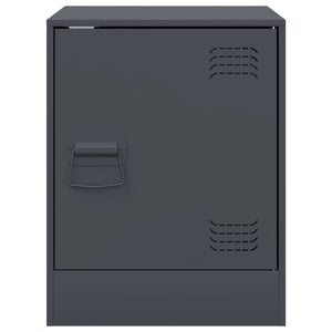 Comodino Antracite 34,5x39x44 cm in Acciaio 841611