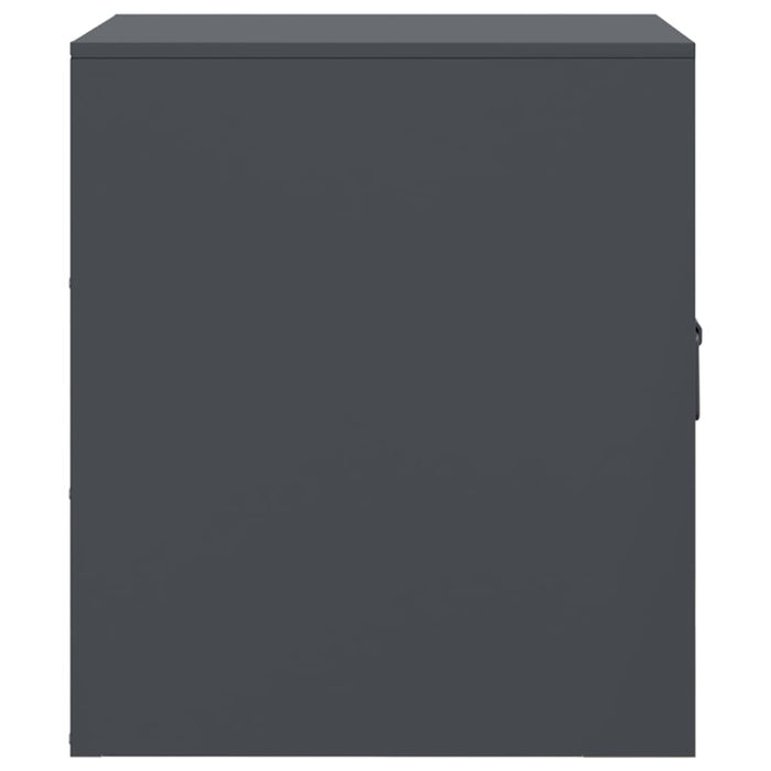 Comodino Antracite 34,5x39x44 cm in Acciaio 841611