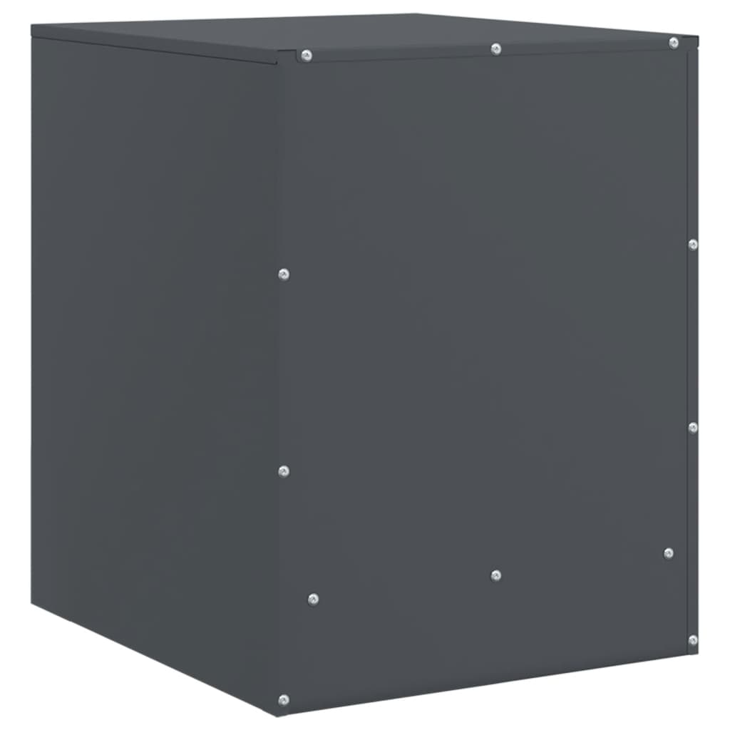 Comodini 2 pz Antracite 34,5x39x44 cm in Acciaio 841612