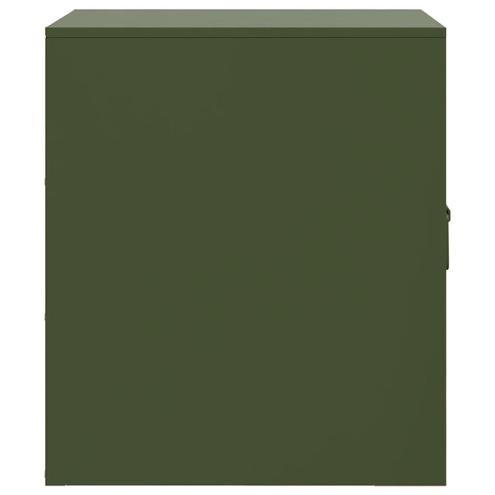 Comodini 2 pz Verde Oliva 34,5x39x44 cm in Acciaio 841616