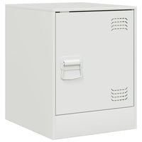 Comodino Bianco 34,5x39x44 cm in Acciaio 841617