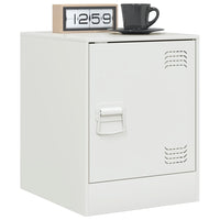 Comodino Bianco 34,5x39x44 cm in Acciaio 841617