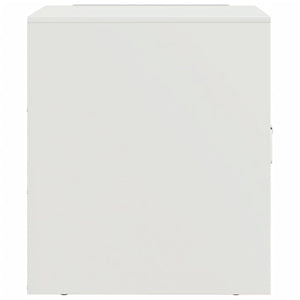 Comodino Bianco 34,5x39x44 cm in Acciaio 841617