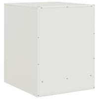 Comodino Bianco 34,5x39x44 cm in Acciaio 841617