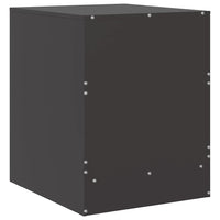 Comodino Nero 34,5x39x44 cm in Acciaio 841619