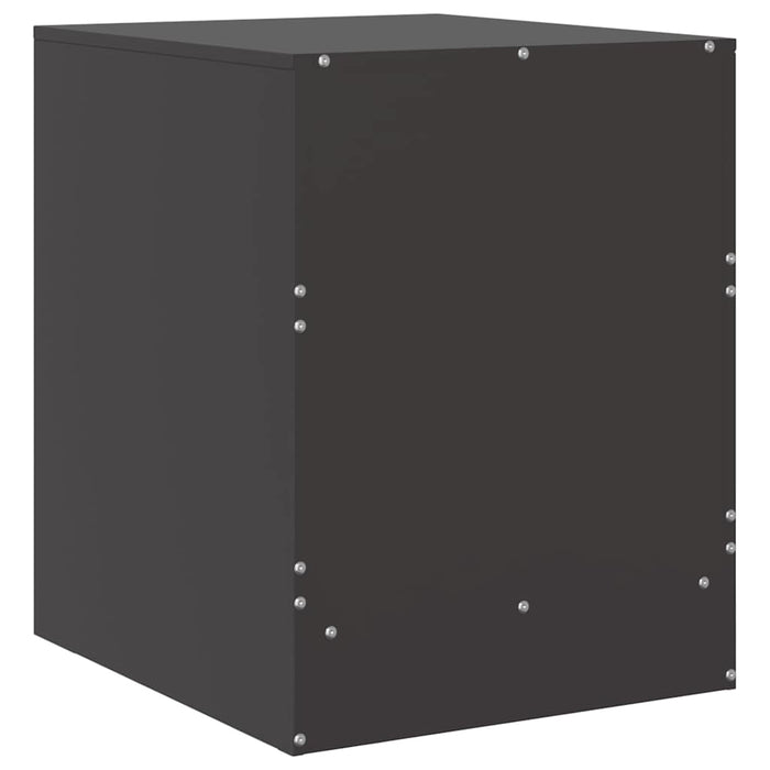 Comodino Nero 34,5x39x44 cm in Acciaio 841619