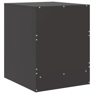 Comodino Nero 34,5x39x44 cm in Acciaio 841619