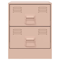 Comodino Rosa 34,5x39x44 cm in Acciaio