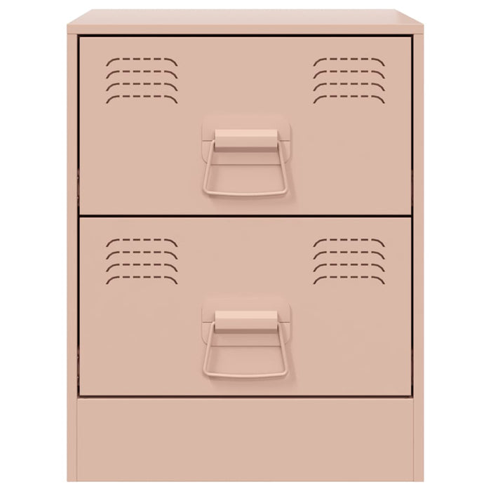 Comodino Rosa 34,5x39x44 cm in Acciaio 841621