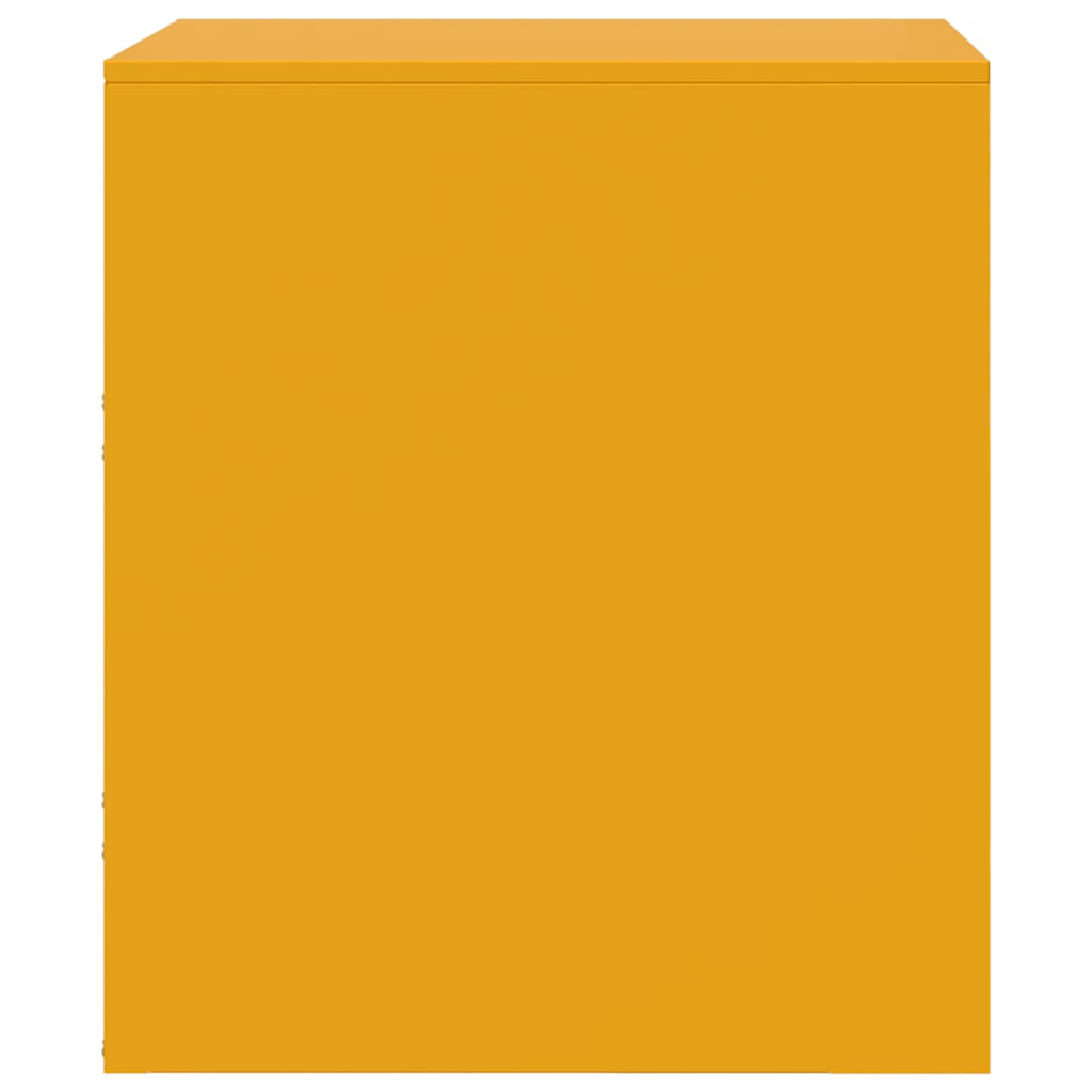 Comodini 2 pz Giallo 34,5x39x44 cm in Acciaio 841626