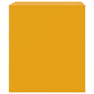 Comodini 2 pz Giallo 34,5x39x44 cm in Acciaio 841626