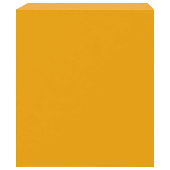 Comodini 2 pz Giallo 34,5x39x44 cm in Acciaio 841626