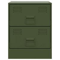 Comodini 2 pz Verde34,5x39x44 cm in Acciaio 841628