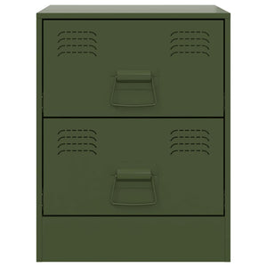 Comodini 2 pz Verde34,5x39x44 cm in Acciaio 841628