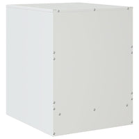 Comodino Bianco 34,5x39x44 cm in Acciaio 841629