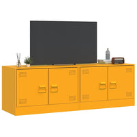 Mobili TV 2 pz Giallo Senape 67x39x44 cm in Acciaio 841638