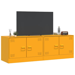 Mobili TV 2 pz Giallo Senape 67x39x44 cm in Acciaio 841638