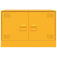 Mobili TV 2 pz Giallo Senape 67x39x44 cm in Acciaio 841638