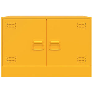 Mobili TV 2 pz Giallo Senape 67x39x44 cm in Acciaio 841638