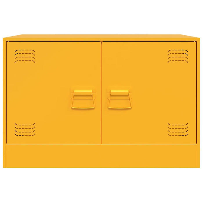 Mobili TV 2 pz Giallo Senape 67x39x44 cm in Acciaio 841638