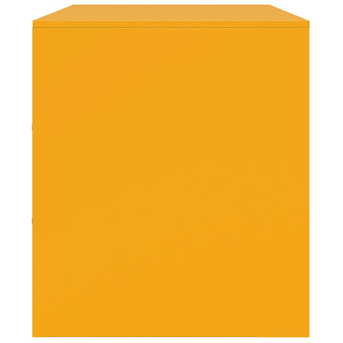 Mobili TV 2 pz Giallo Senape 67x39x44 cm in Acciaio 841638