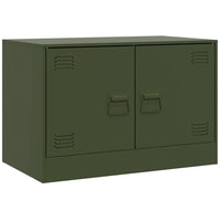 Mobile TV Verde Oliva 67x39x44 cm in Acciaio 841639
