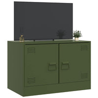 Mobile TV Verde Oliva 67x39x44 cm in Acciaio 841639