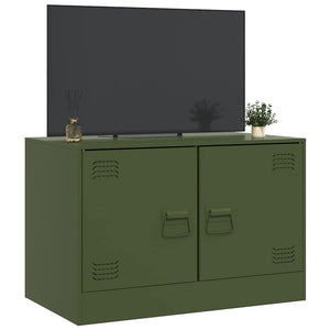 Mobile TV Verde Oliva 67x39x44 cm in Acciaio 841639