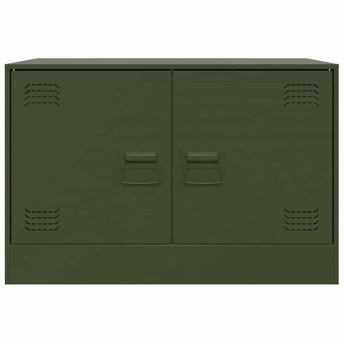 Mobile TV Verde Oliva 67x39x44 cm in Acciaio 841639