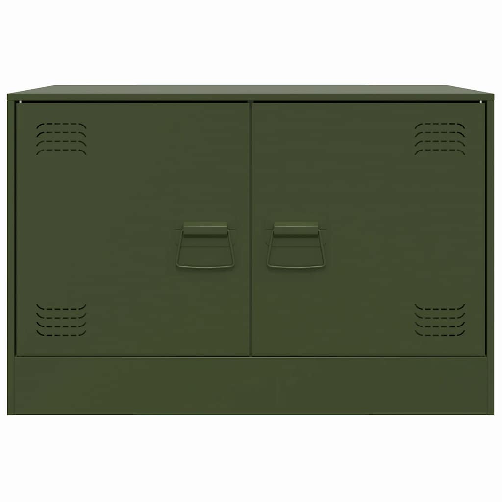 Mobile TV Verde Oliva 67x39x44 cm in Acciaio 841639