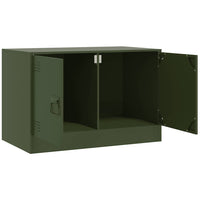 Mobile TV Verde Oliva 67x39x44 cm in Acciaio 841639