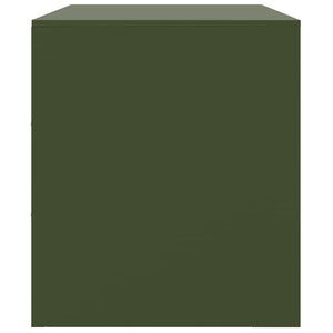 Mobile TV Verde Oliva 67x39x44 cm in Acciaio 841639