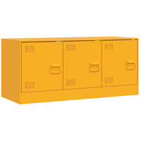 Mobile Porta TV Giallo Senape 99x39x44 cm in Acciaio 841646