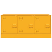 Mobile Porta TV Giallo Senape 99x39x44 cm in Acciaio 841646