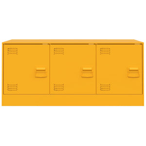 Mobile Porta TV Giallo Senape 99x39x44 cm in Acciaio 841646