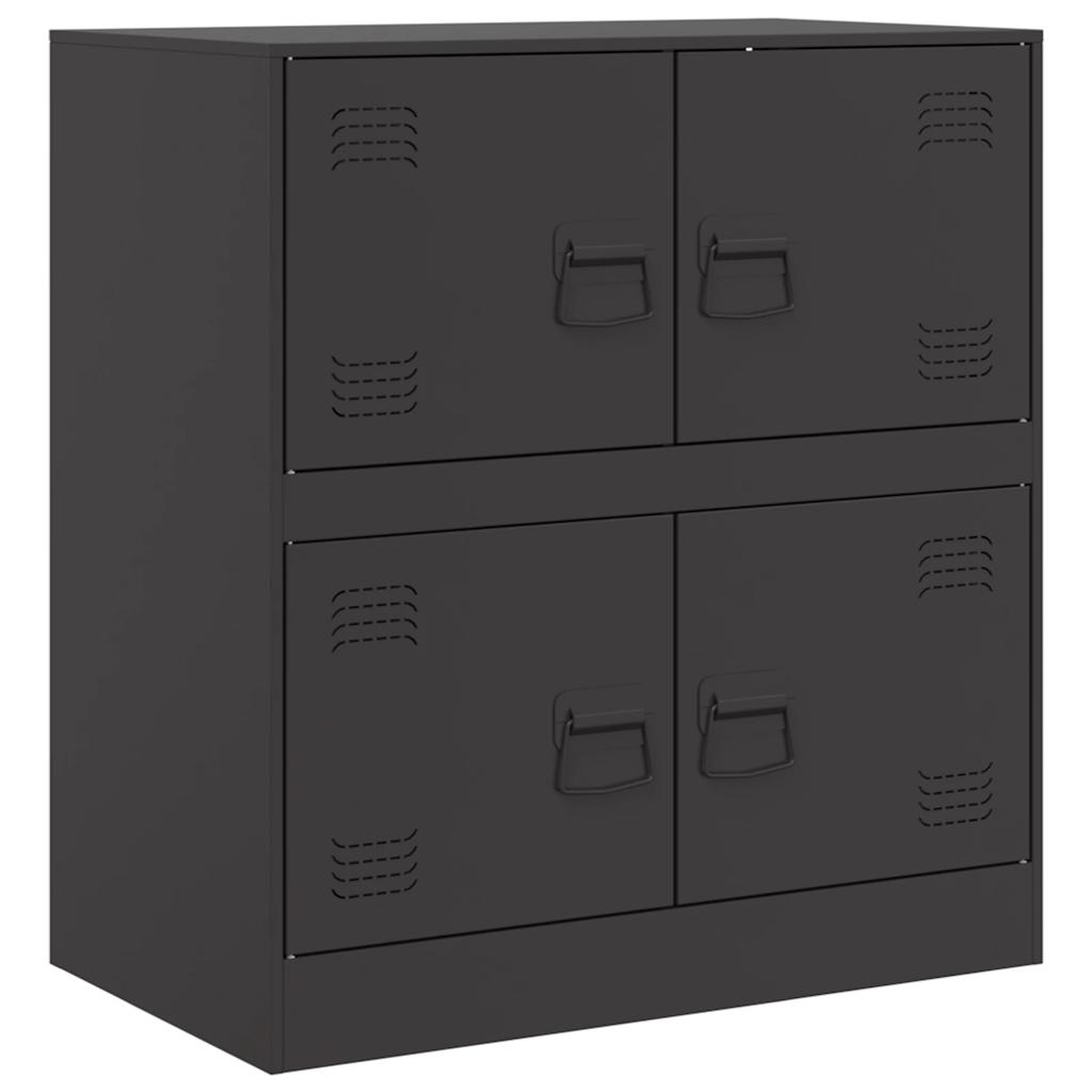 Credenza-Buffet-Armadio da cucina Nera 67x39x73 cm in Acciaio 315717