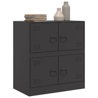 Credenza-Buffet-Armadio da cucina Nera 67x39x73 cm in Acciaio 315717