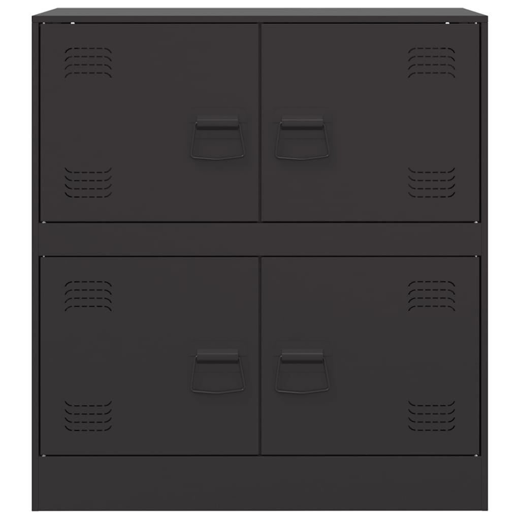 Credenza-Buffet-Armadio da cucina Nera 67x39x73 cm in Acciaio 315717