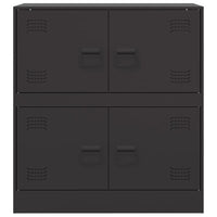 Credenza-Buffet-Armadio da cucina Nera 67x39x73 cm in Acciaio 315717
