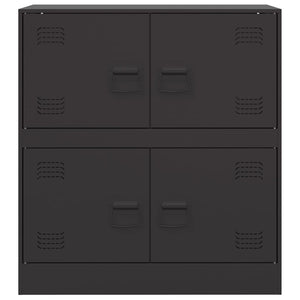 Credenza-Buffet-Armadio da cucina Nera 67x39x73 cm in Acciaio 315717