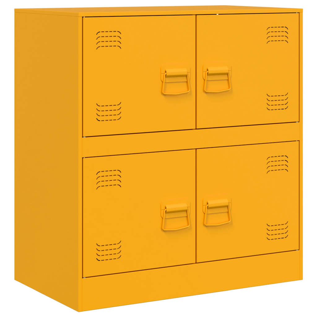 Credenza Giallo Senape 67x39x73 cm in Acciaio 841652